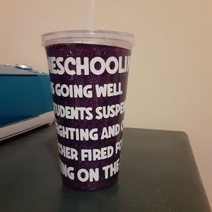 Homeschooling plastic 16 oz tumbler